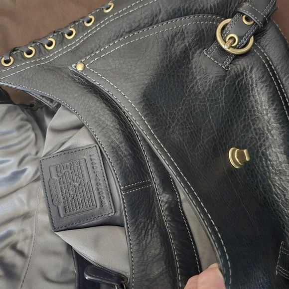 Coach Chelsea Abbey SoHo Black Leather Shoulder Bag